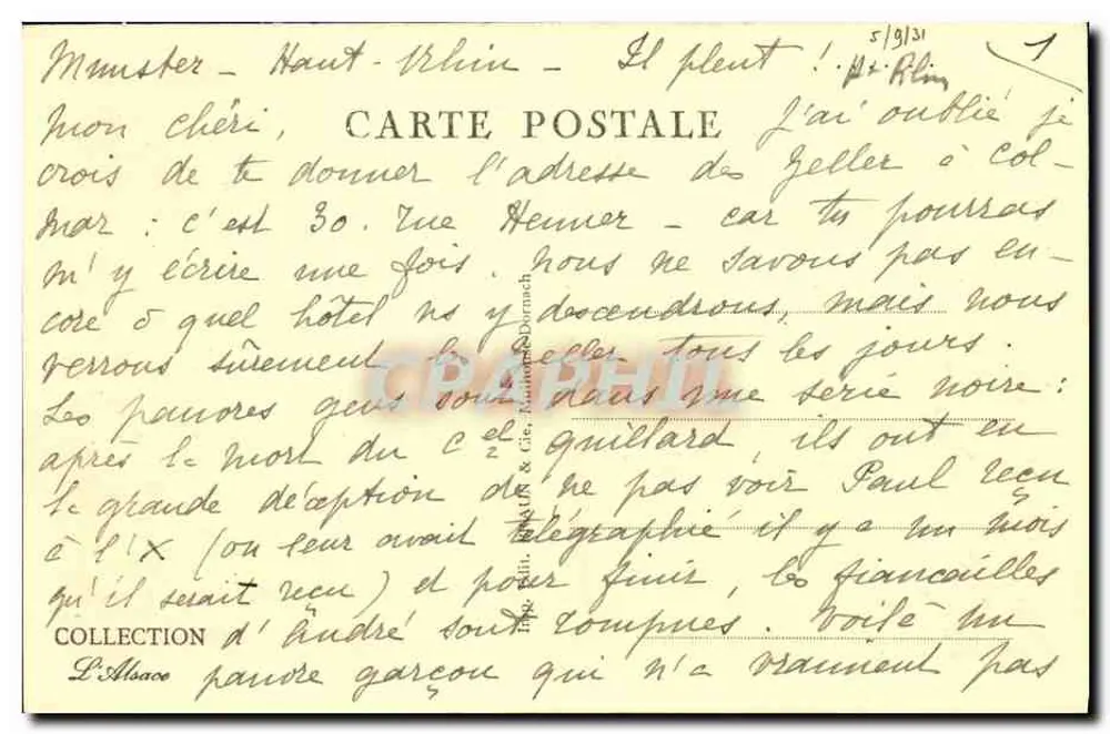 Munster — Rathaus und Hotel Cigogne — 3233 - Rückseite
