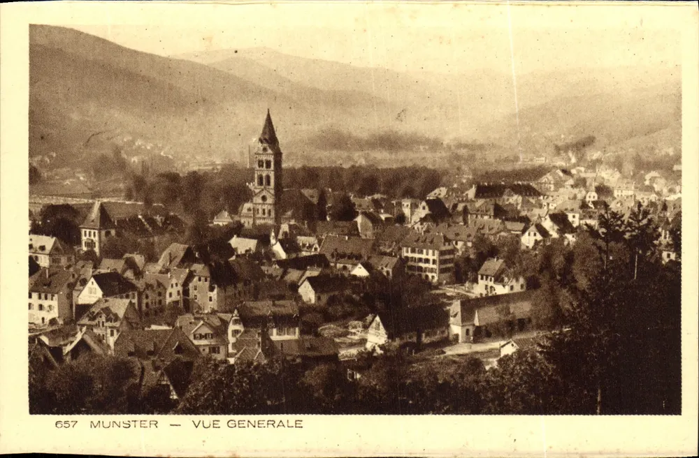 Munster — Vista Geral — Braun & Cie, Mulhouse-Dornach, n°657 - Frente