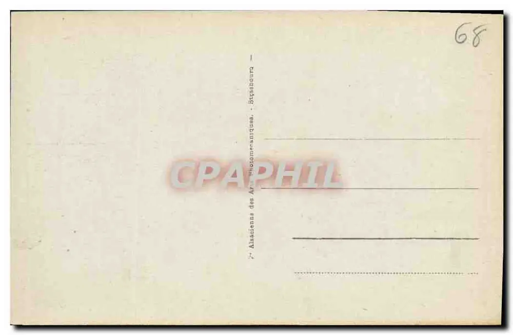 Mulhouse - L'Hôtel de Ville — editore Alsatianne des Arts Photomécaniques, n° 13 - Verso