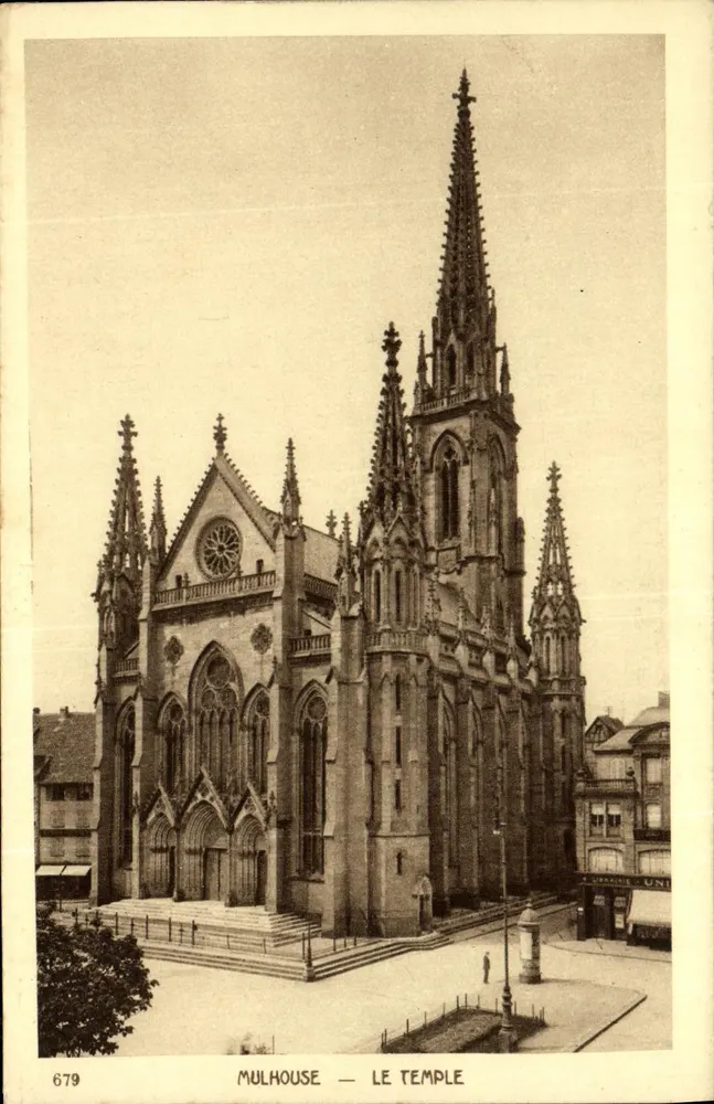 Mulhouse — O Templo — editor Braun & Cie, n° 679 - Frente