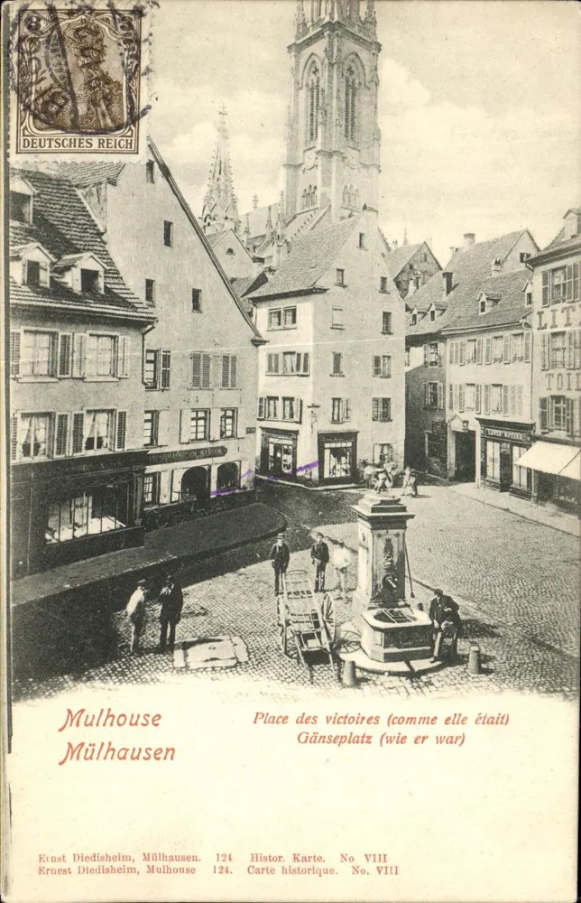 Mulhouse — Praça das Vitórias (Gänseplatz) — Ernst Diedisheim, Número VIII - Frente