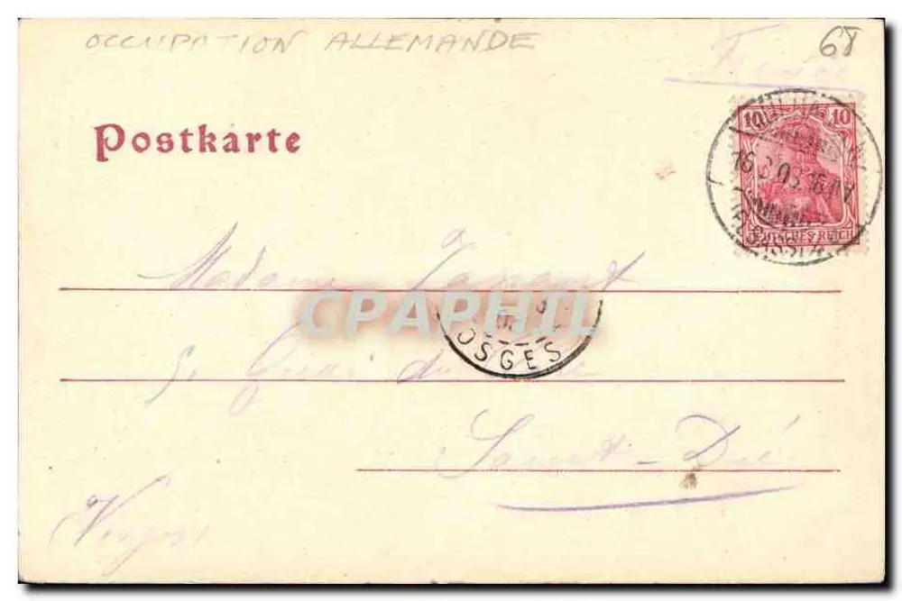 Igreja Santa Geneviève — Mulhouse — Felix Lutib, Kunstverlagsanstalt, Strasbourg / E. - Verso
