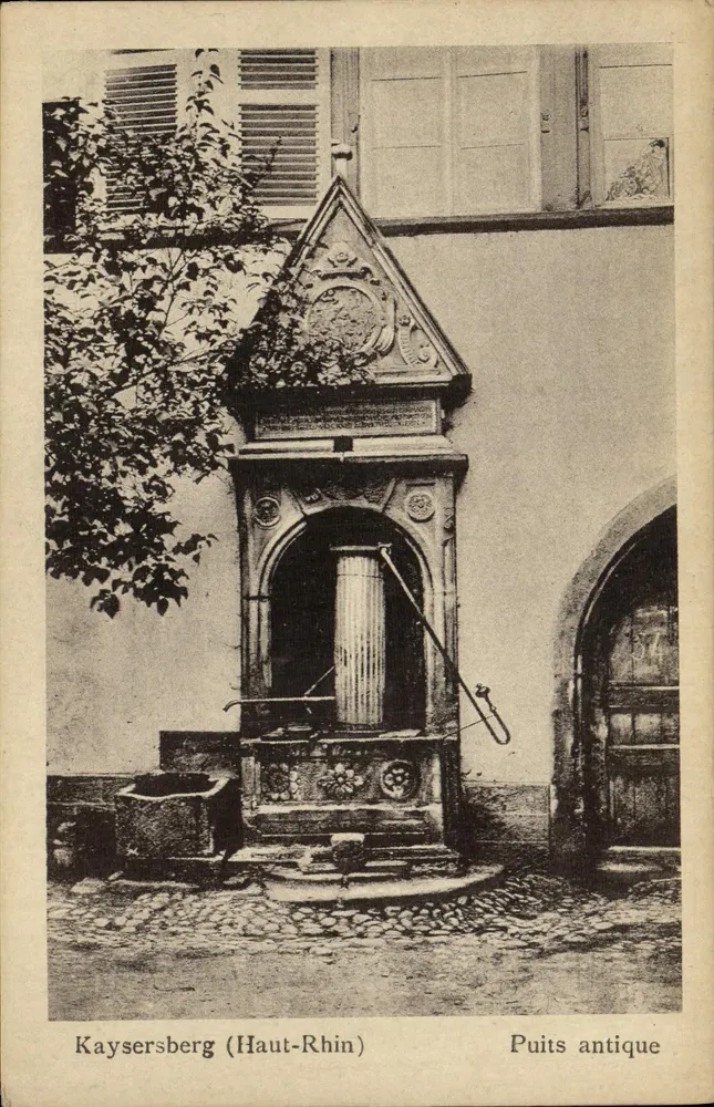 Kaysersberg (Haut-Rhin) — starożytny studzienka — Ch. Monhag, Fot. Bittler & E. Pfeiffer, Frizeur, Otbay - Awers