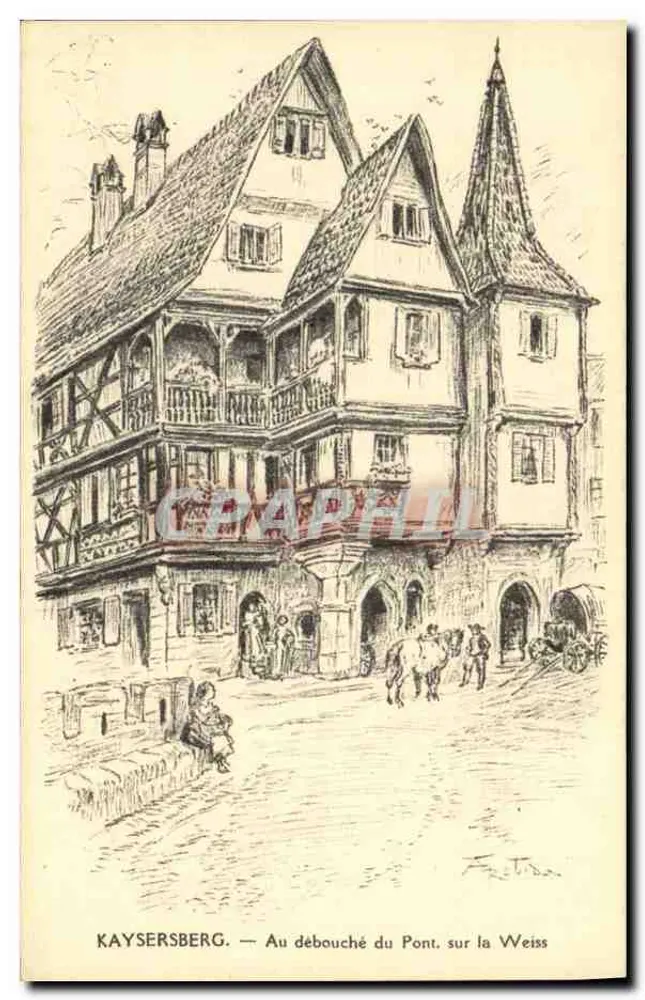Kaysersberg — Am Ausgang der Brücke, auf der Weiss — F. Rietra - Vorderseite