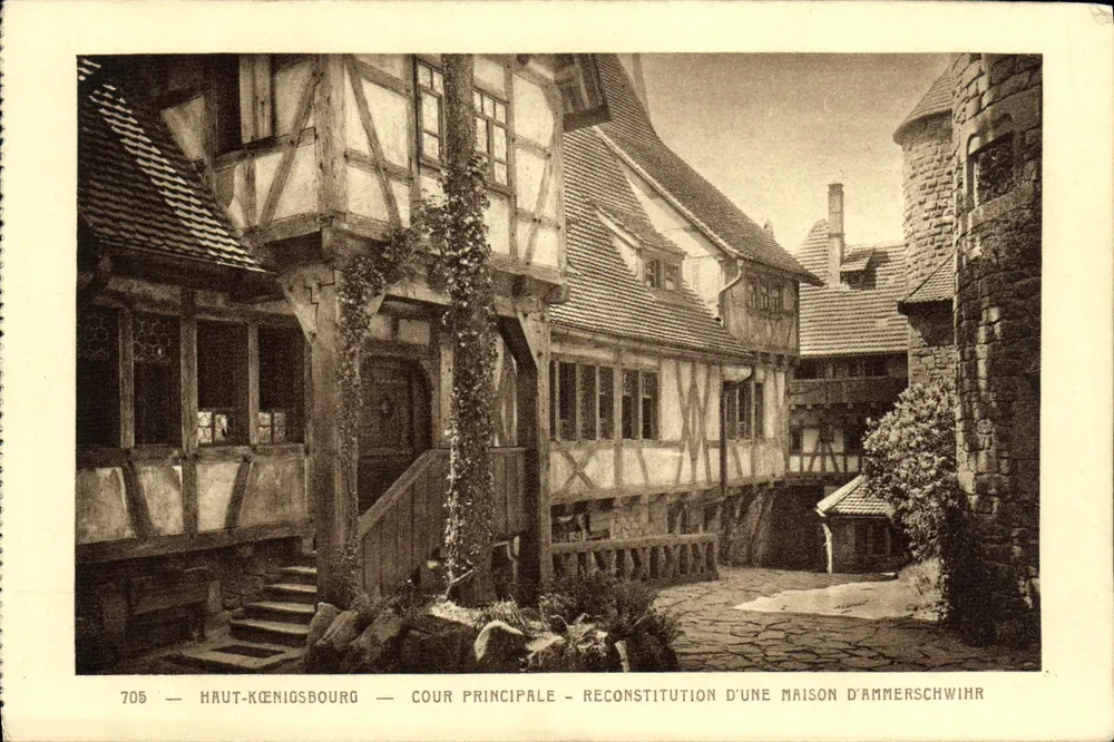 Oberer Koenigsburg — Haupthof — Rekonstruktion eines Hauses aus Ammerschwihr - Vorderseite