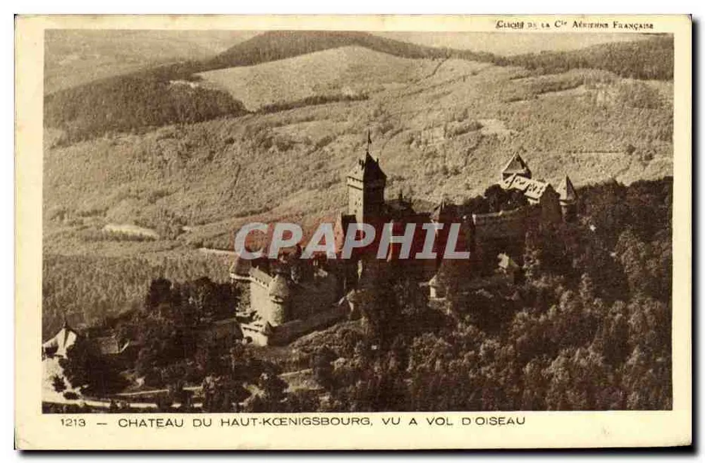 Schloss Haut-Kœnigsbourg — von oben gesehen — Verlag: BRAUN & Cie, Dornach - Vorderseite