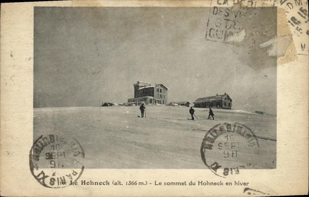 Der Hohneck (Höhe 1366 m.) — Der Gipfel des Hohneck im Winter — Verlag: DRUCK AUF DER KARTE - Vorderseite
