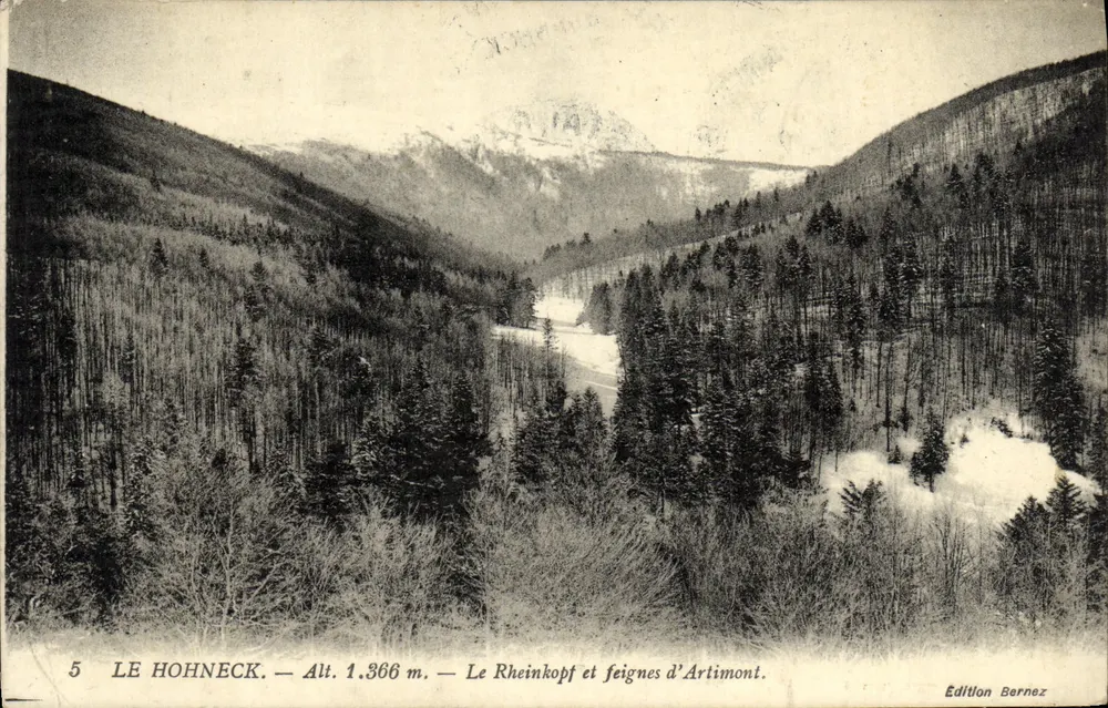 Der Hohneck — H. 1.366 m — Le Rheinkopf und feignes d'Artimont — Édition Bernez - Vorderseite