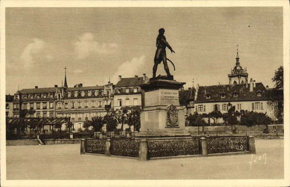 Colmar — Statue des Generals Rapp und Turm der Kathedrale — Les Éditions d'Art Yvain - Vorderseite