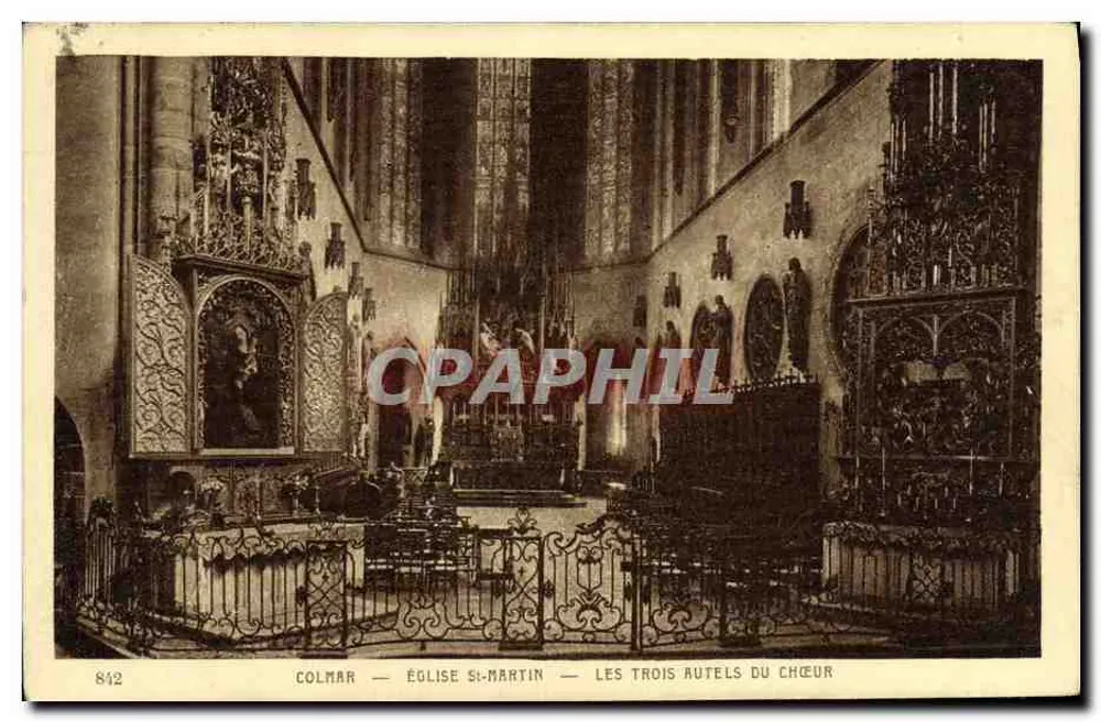 Colmar — Kirche St-Martin — Die drei Altäre des Chors - Vorderseite