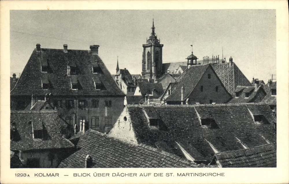 Colmar — Blick über Dächer auf die St. Martinskirche — Wibeko-Verlag Colmar, n° 1293A - Vorderseite