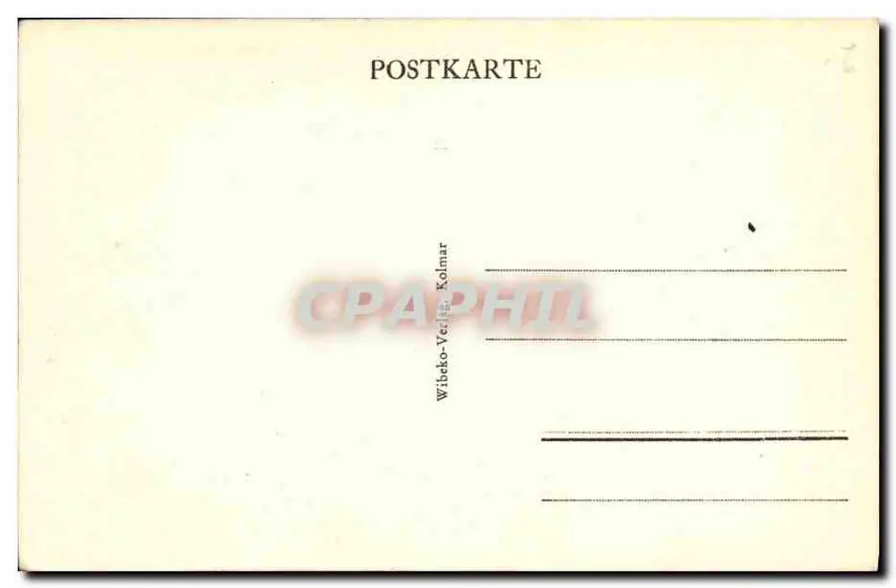 Kolmar — Alter Brunnen, Stephanshof und Münsterturm — Wibeko-Verlag Kolmar - Verso