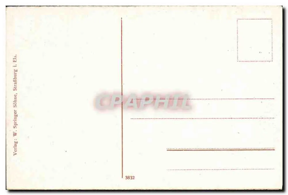 Colmar i. Els. — Vista geral — Verlag W. Springer Söhne, Straßburg, n° 3832 - Verso