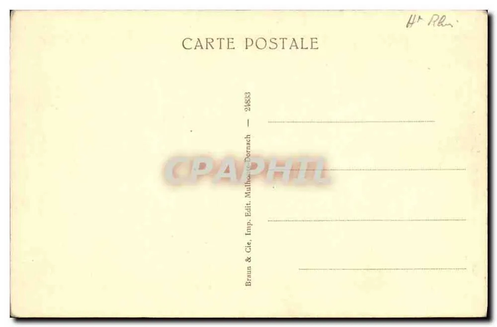 Musée de Colmar — Le Concert des Anges — Braun & Cie, Mulhouse-Dornach, n° 24833 - Verso