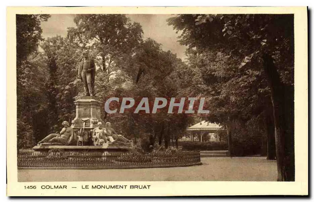 Colmar — O Monumento Bruat — Coleção Braun & Cie, Imp. Edit. Melhouse-Dornach - Frente