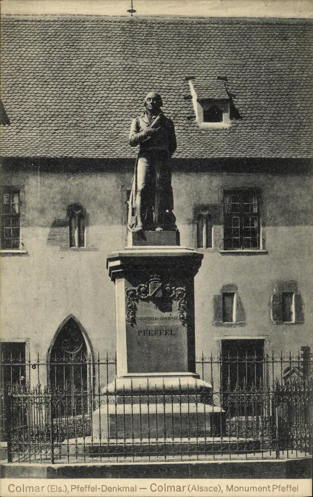 Colmar (Alsácia), Monumento Pfeffel — Colmar (Alsácia), Monumento Pfeffel - Frente