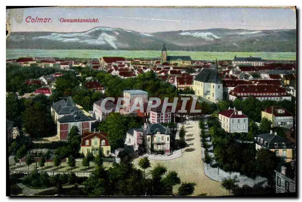 Colmar — Vista geral — Verlag von Ball, Strasbourg - Frente