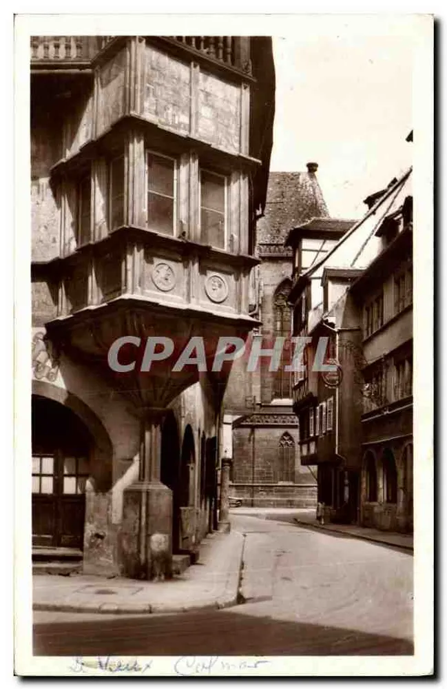 Alt Colmar — Das Haus Pfister in Richtung Rue Mercière mit dem Chor der Kathedrale — Editions J. Aissold — Colmar - Vorderseite