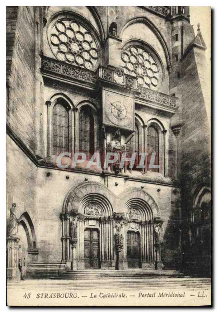 Straßburg — Die Kathedrale — Südtor — L.L. - Vorderseite