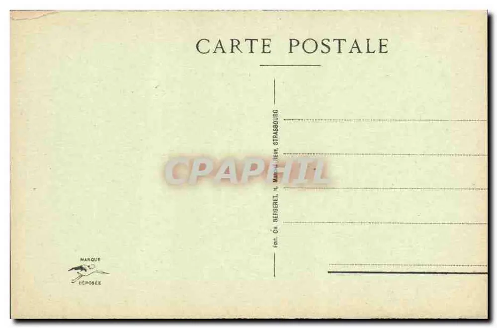 Estátua da Virgem com o Menino — Catedral de Estrasburgo — Editor Bergeret, n° 509 - Verso