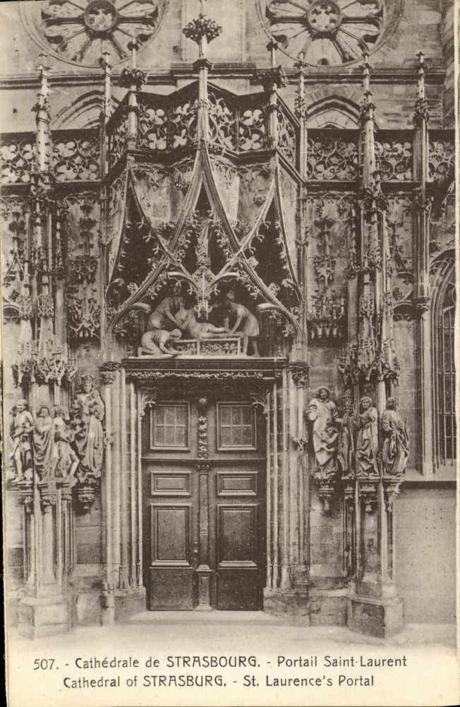 Kathedrale von STRASBOURG — Portal Saint-Laurent — Verlag CH. BERGERET, Straßburg - Vorderseite