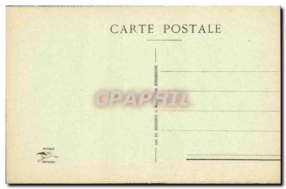 Catedral de STRASBOURG - A Cadeira - Editor Bergeret, n° 513 - Verso