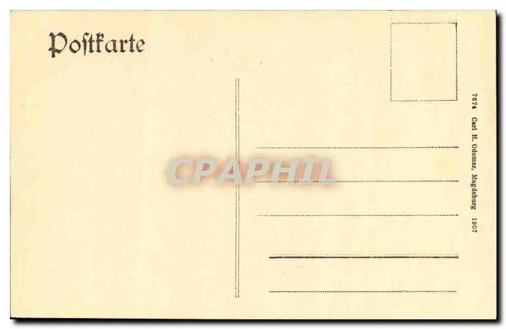 Estrasburgo - Catedral, batistério — editor Carl H. Odenner, Négation, n° 7674 - Verso