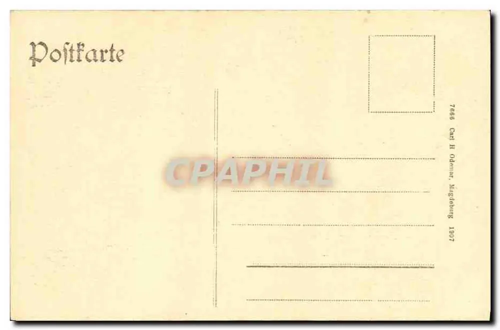 Estrasburgo - Catedral, portal principal — editor H. Odenner, Estrasburgo, n° 7668 - Verso
