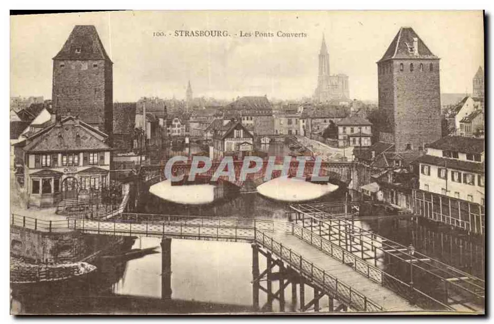 Estrasburgo - Os Pontes Cobertos — editor Octris, n° 100 - Frente