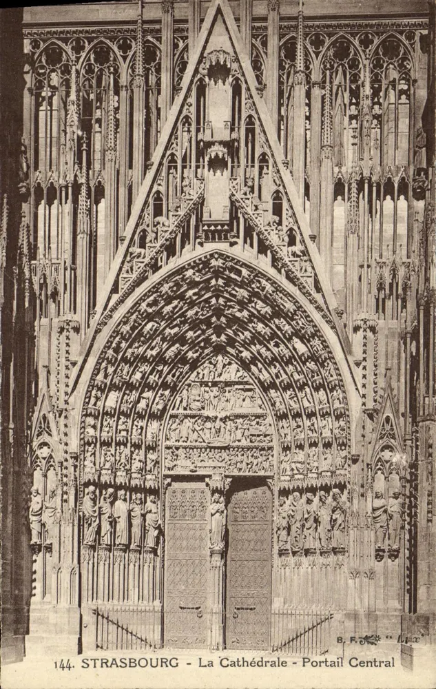 Straßburg - Die Kathedrale - Hauptportal — B. F. O. "Lipa" n°144 - Vorderseite