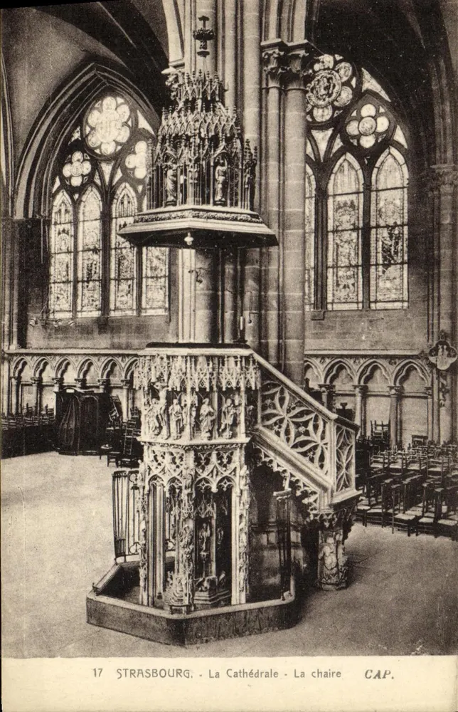 Estrasburgo - A Catedral - A cadeira - CAP. - Frente