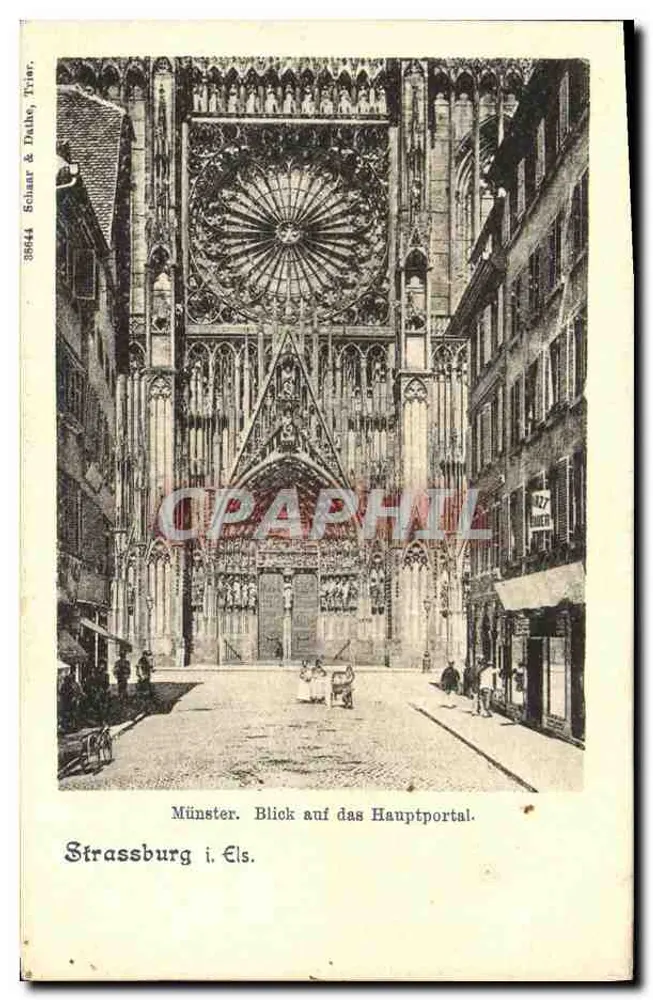 Strasbourg — Ansicht des Hauptportals der Kathedrale — Verlag Schmaat & Dalthe, Trier, Nr. 38644 - Vorderseite