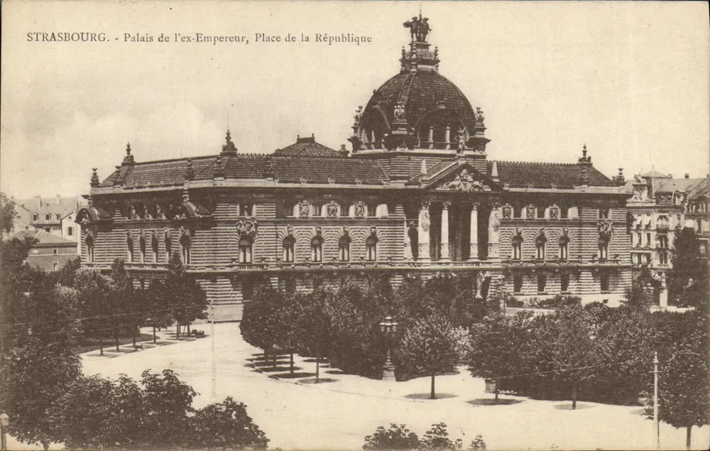 Straßburg - Palais de l'ex-Empeureur, Place de la République — Verleger Eugène Webber, Straßburg - Vorderseite