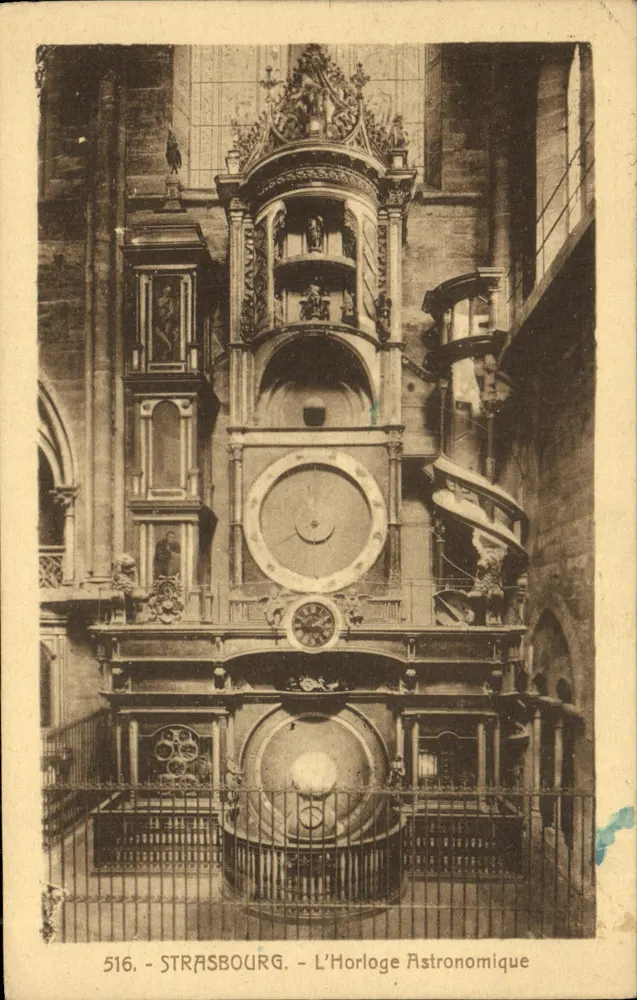 Strasbourg — A Relógio Astronômico — C.M. Bergeret, n°516 - Frente