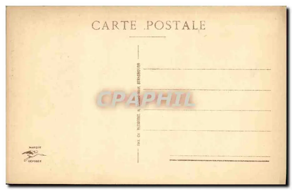 Strasbourg - Rue Mercière — vista da catedral — editor C. Rederet, n° 380 - Verso