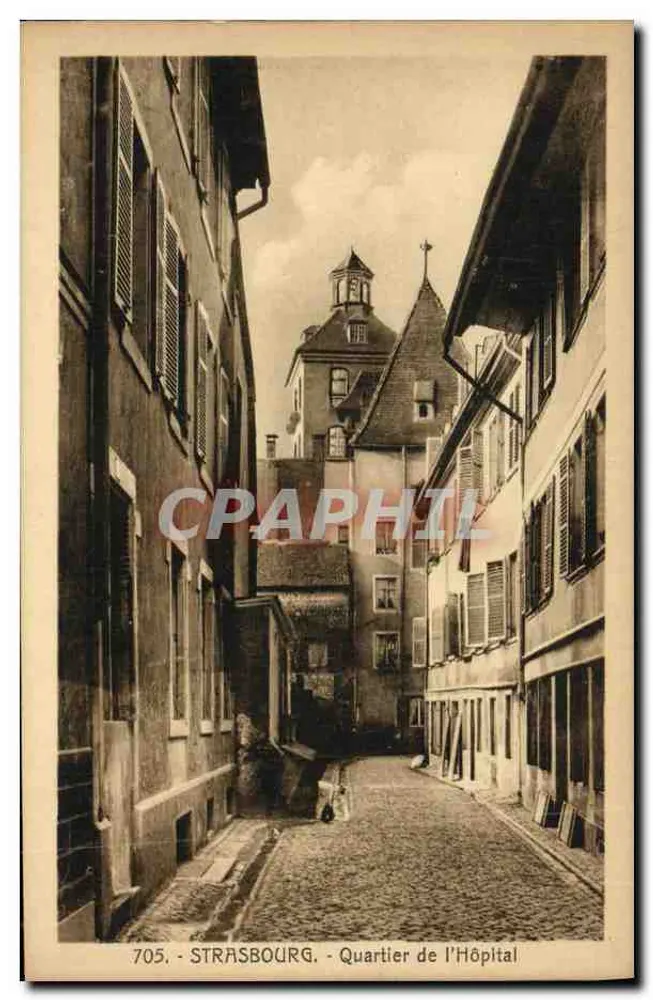 Strasbourg - Bairro do Hospital — editor Ch. Bergeret, Strasbourg, n° 705 - Frente