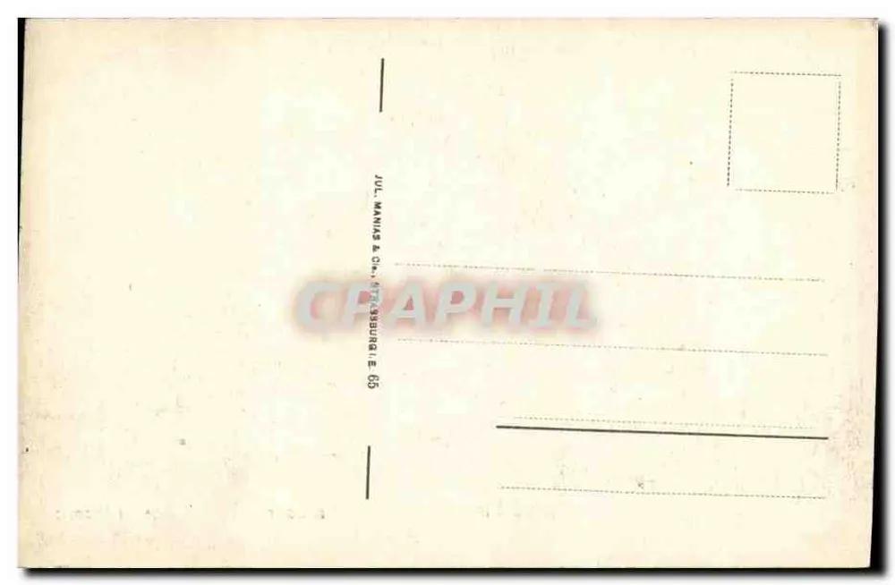 Strasbourg - Igreja de São Tomás — editor JUL. MANIAS & Cie, Strasbourg - Verso