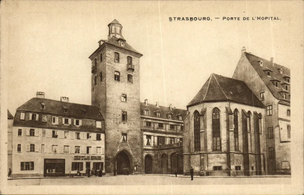 Straßburg — Porte de l'Hôpital — Papeterie Alsacienne, Straßburg. - Vorderseite