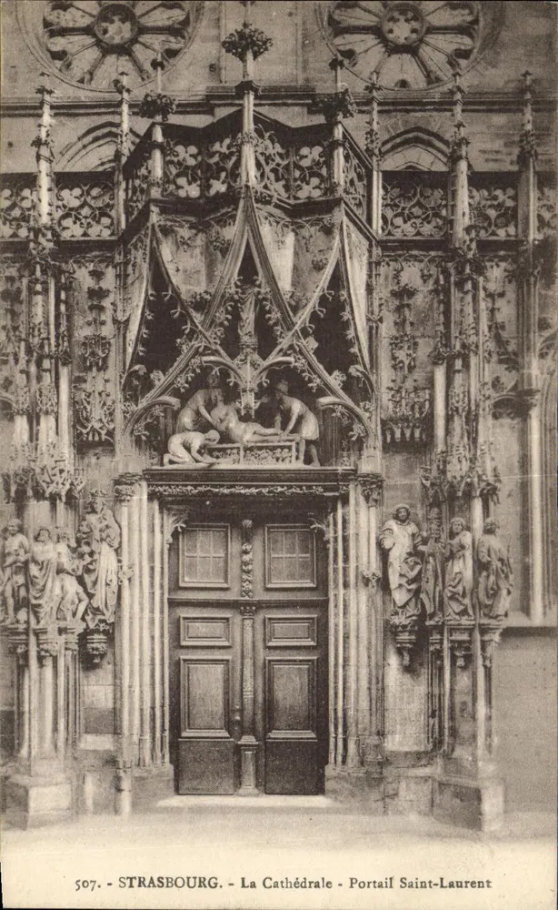Straßburg - Die Kathedrale - Portal Saint-Laurent — Verlag CH. Deageret, Nr. 507 - Vorderseite