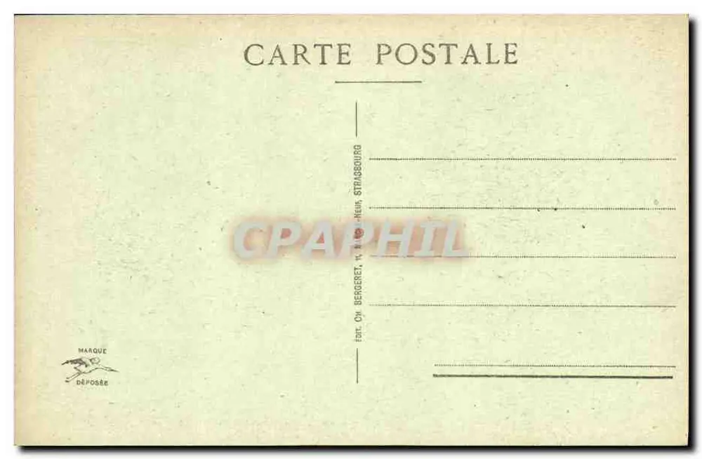 Kathedrale von Straßburg — Tympan des Großen Portals — Verlag Ch. Bergeret, Straßburg, Nr. 503 - Rückseite