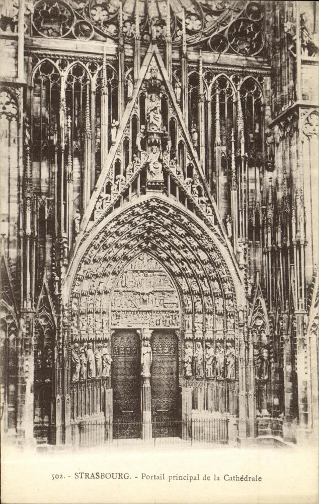 Strasbourg — Haupteingang der Kathedrale — Verlag Ch. Bereret, n° 502 - Vorderseite