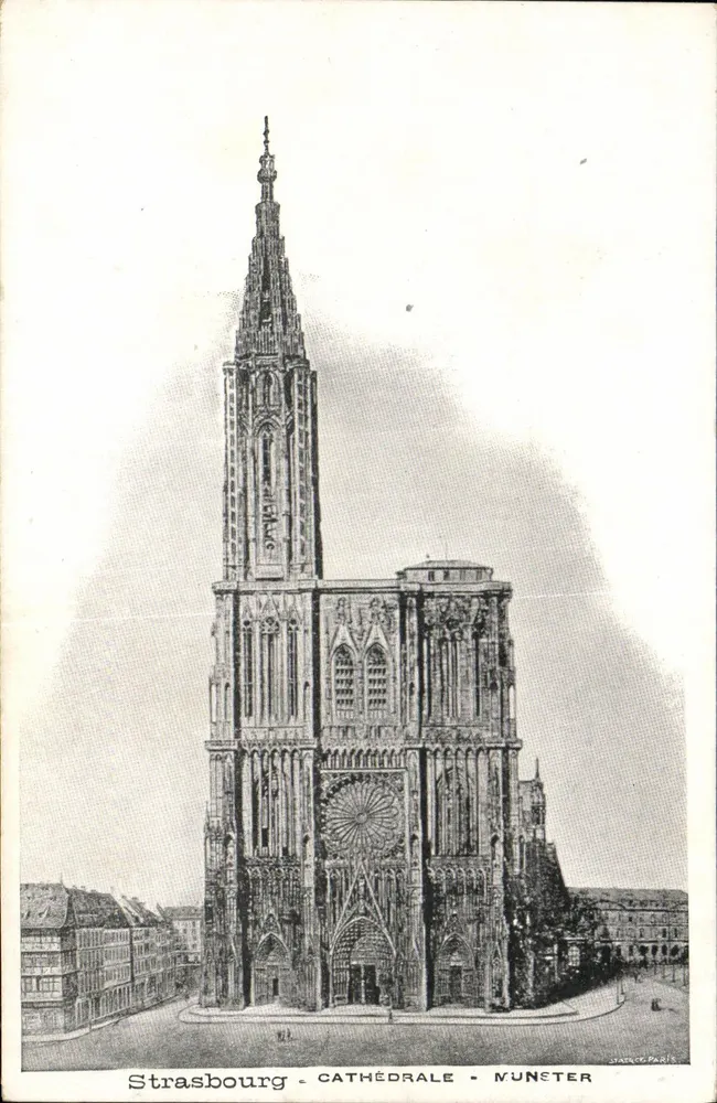 Strasbourg - Catedral - Munster — J. Hatte, Paris - Frente