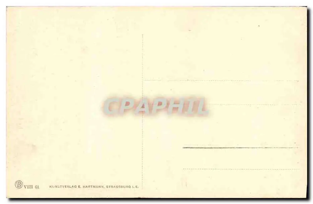 Strasbourg i. E. — Ansicht vom Universitätsplatz — Kunstverlag E. Hartmann, n° VIII 61 - Rückseite