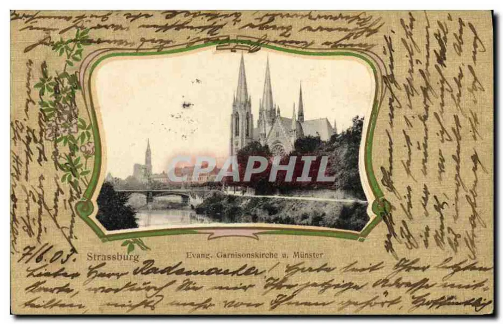Straßburg — Garnisonsevangelische Kirche und Kathedrale — Verlag H.6.03 - Vorderseite