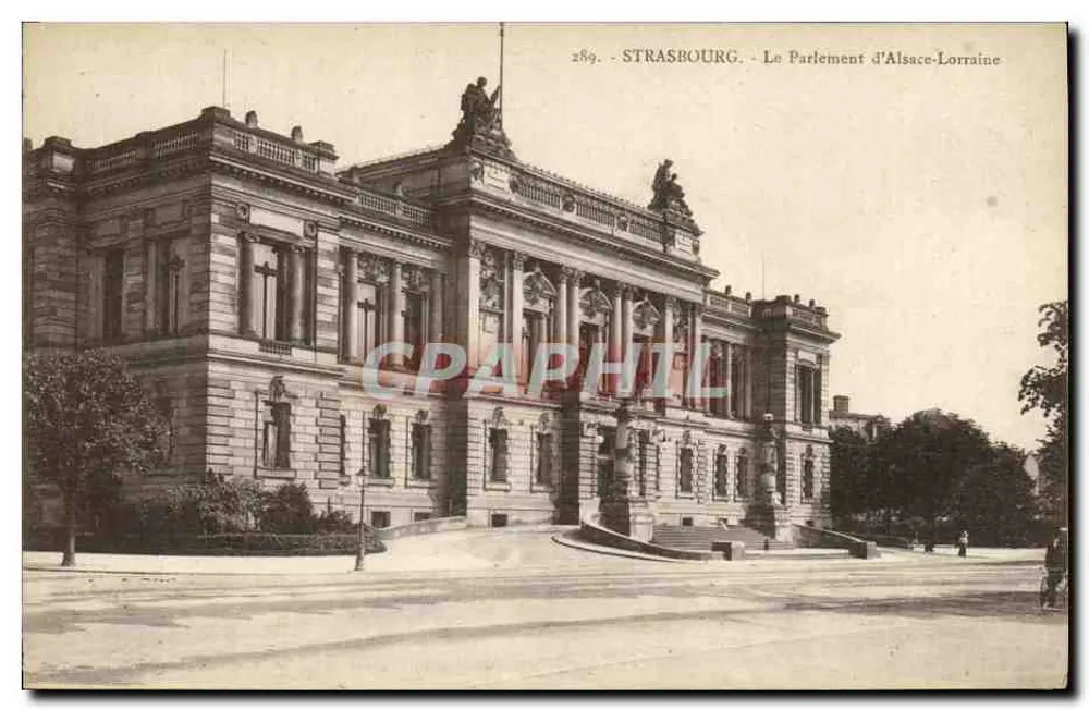 Strasbourg - O Parlamento do Alsace-Lorraine — editor Manouz, n° 289 - Frente