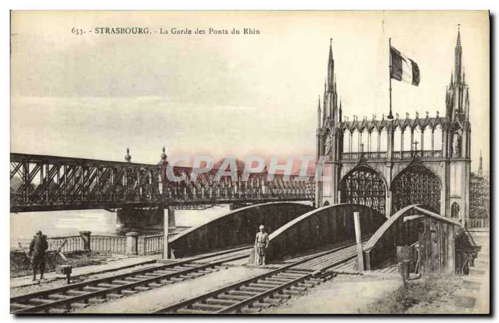 Straßburg - Die Wache der Rheinbrücken — Verlag: O. Berger, Straßburg, Nr. 633 - Vorderseite
