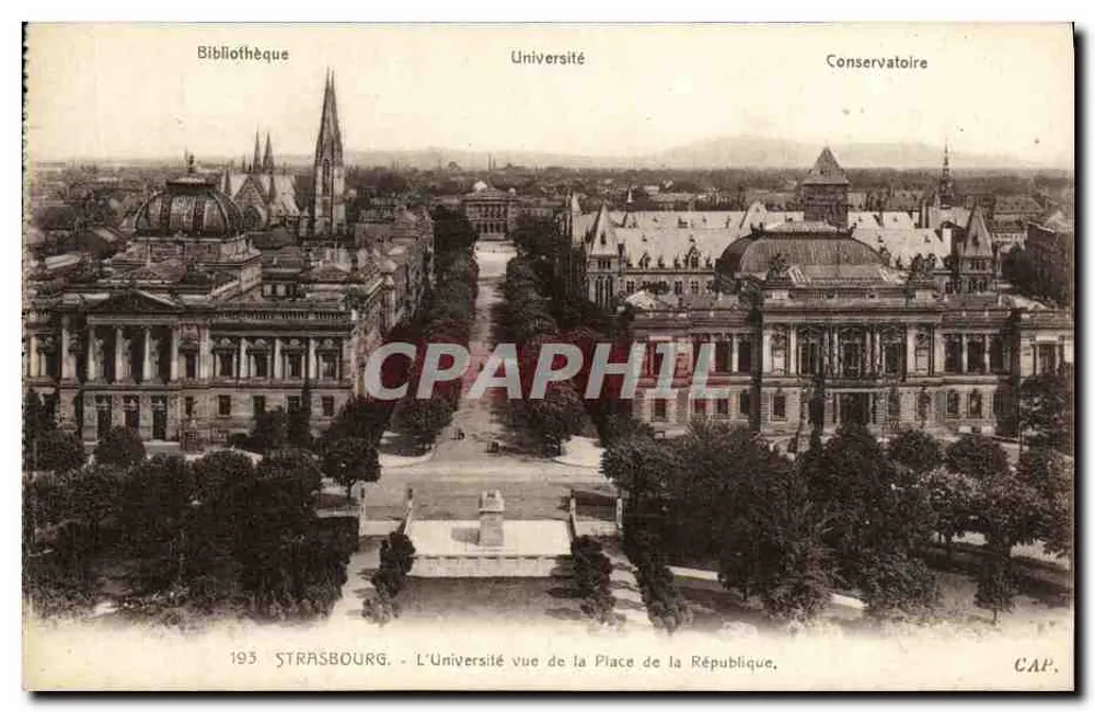 Strasbourg - Die Universität von der Place de la République aus gesehen — CAP, n°193 - Vorderseite