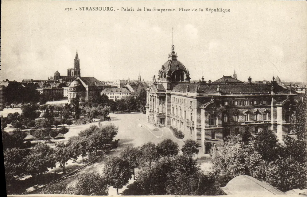 Straßburg - Palast des ehemaligen Kaisers, Place de la République — Verlag Oh. Bergeret, Nr. 271 - Vorderseite