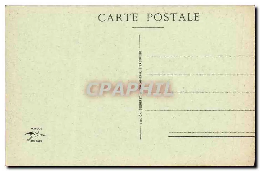 Straßburg - Palast des ehemaligen Kaisers, Place de la République — Verlag Oh. Bergeret, Nr. 271 - Rückseite