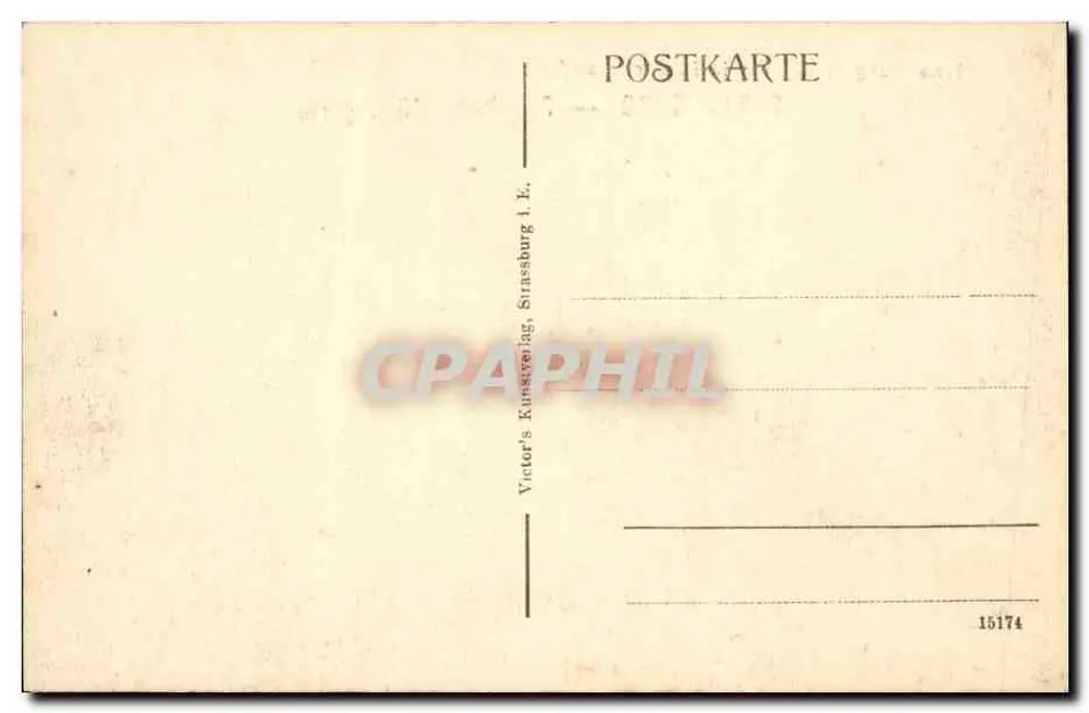 Strasbourg — Parte da Orangerie — Victor's Kussreilag, Strassburg i. E. - Verso